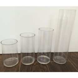 Cylinder Glass Vase 5"x8" 5"x10" 5"x12" 5"x18"