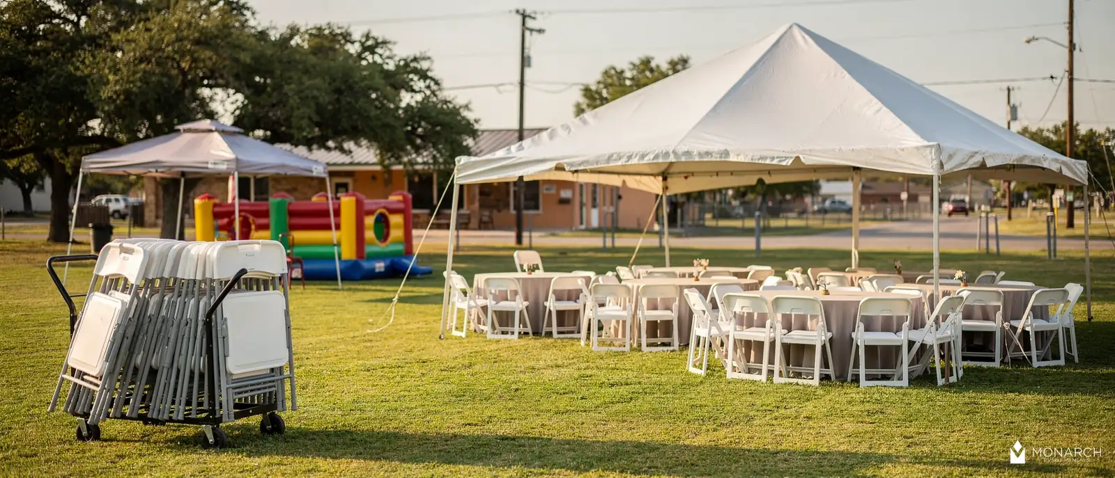 Local providers in Seguin offer bounce houses, water slides, and inflatable attractions for parties